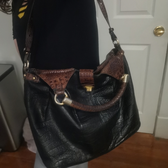 Vintage Brahmin black & brown leather purse, great condition - Picture 9 of 9